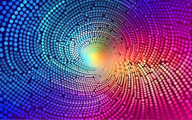 Un cerchio colorato con sopra la parola arcobaleno