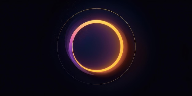 Un cerchio con luci arancioni e gialle sopra