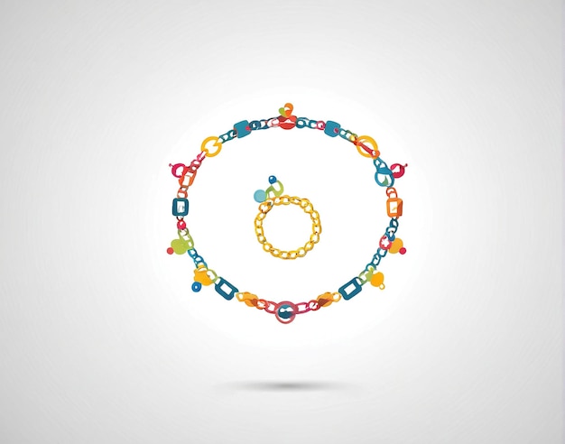 un cerchio fatto di catena colorata