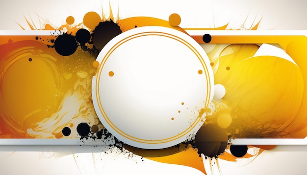 Un cerchio giallo e nero su sfondo bianco