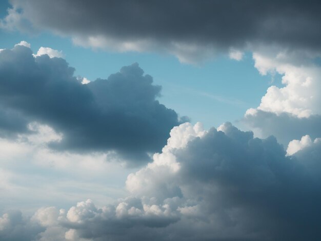 Un cielo azzurro con dentro delle nuvole