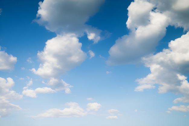 Un cielo azzurro con nuvole