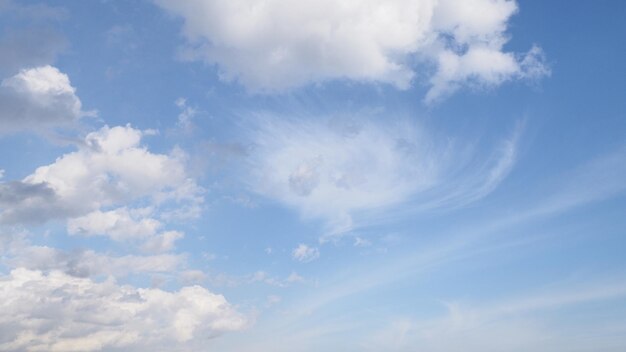 Un cielo azzurro con nuvole