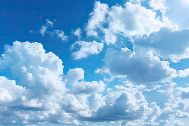 Un cielo azzurro con nuvole