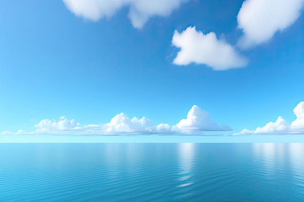 Un cielo azzurro sopra l'oceano