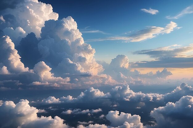 Un cielo bellissimo con nuvole.