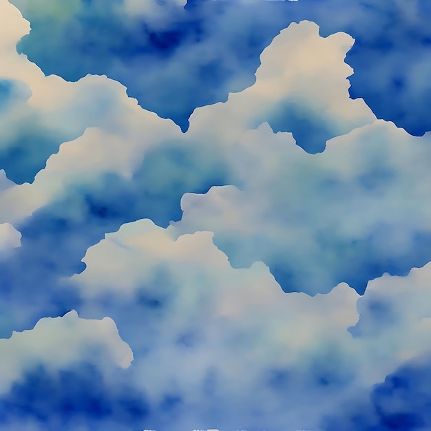 Un cielo blu con nuvole e le parole la parola su di esso