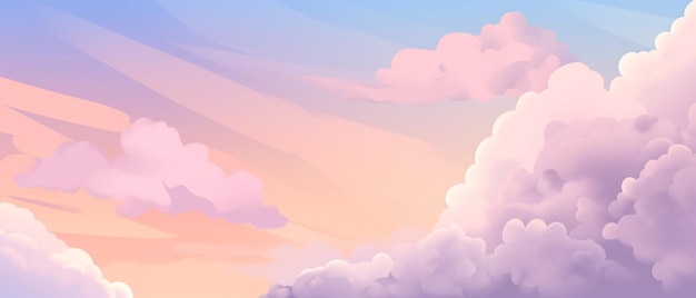 Un cielo colorato con nuvole