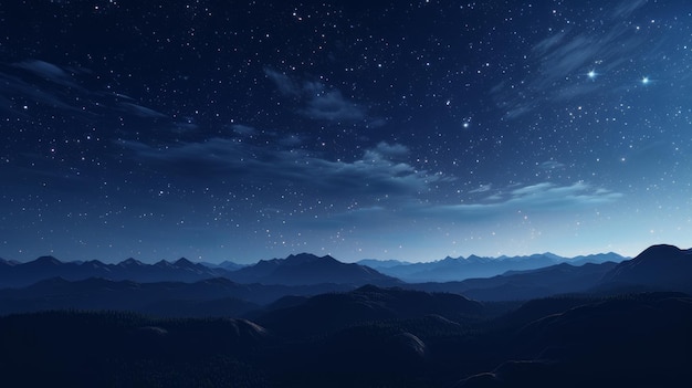 Un cielo notturno limpido per l'illustrazione generata dall'AI del modello del prodotto