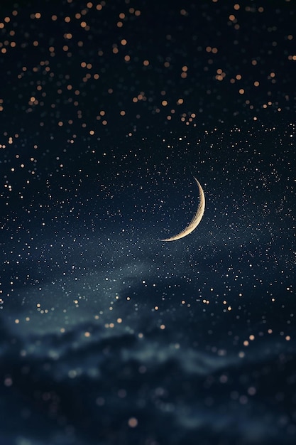 un cielo notturno minimalista 3D pieno di stelle