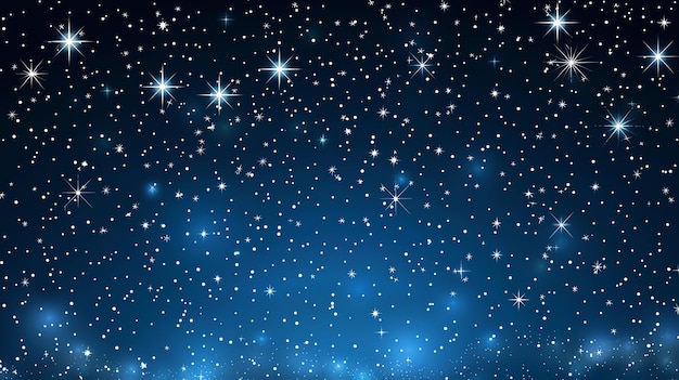 Un cielo notturno oscuro e stellato