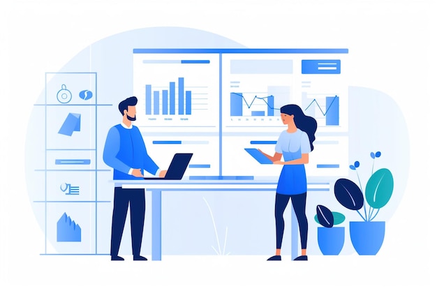 Un cliente e un consulente che lavorano su un progetto di progettazione UX con AI generativa