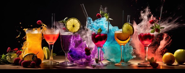 Un cocktail colorato e bellissimo, scattato da vicino.