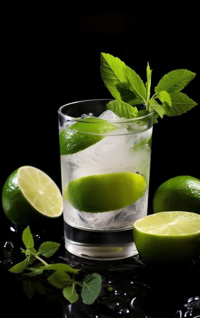 Un cocktail con succo di limone e menta