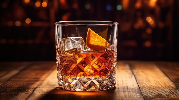 Un cocktail ghiacciato di whisky vecchio.