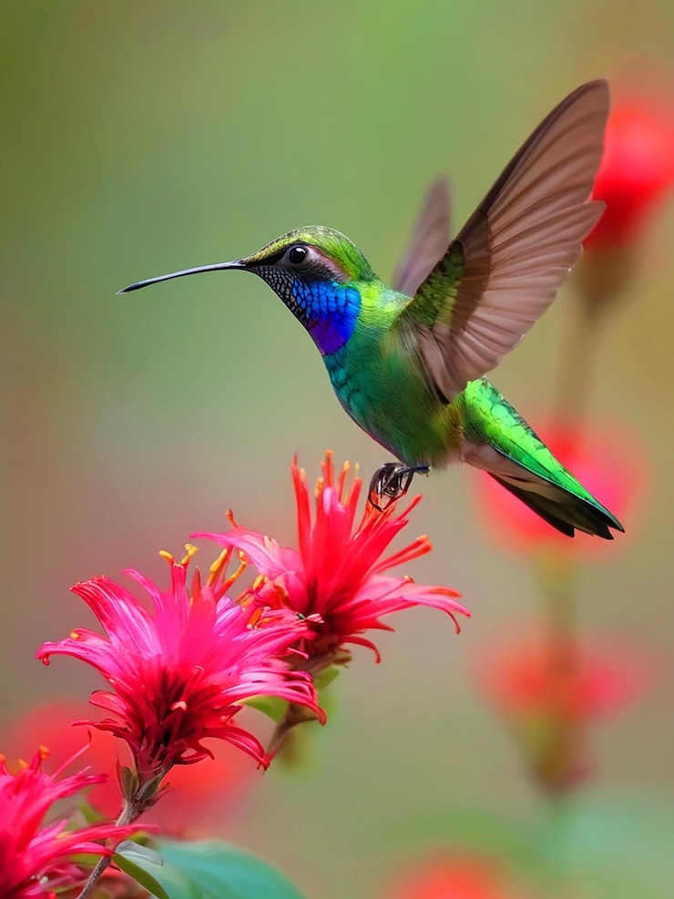 Foto un colibro insolito con colori che rappresentano la vita la cura la resilienza e la prosperità