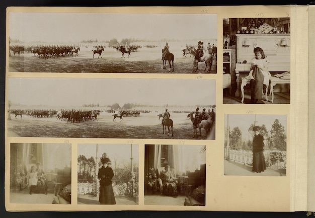un collage di foto tra cui una foto di un gruppo di persone con i cavalli