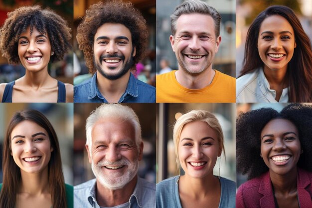 un collage di persone di diverse età