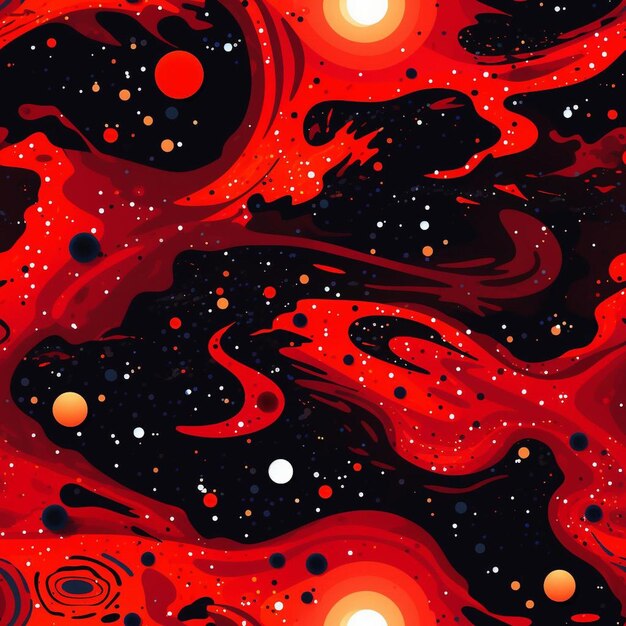 Un colorato dipinto astratto dell'universo