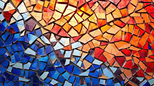 un colorato mosaico di tessere rotte