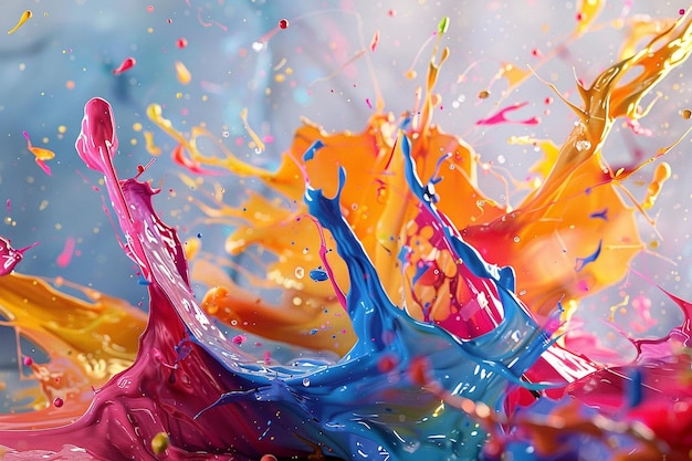un colorato spruzzo d'acqua con la parola "I love" su di esso