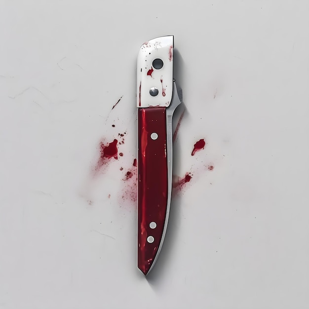 un coltello con del sangue sopra