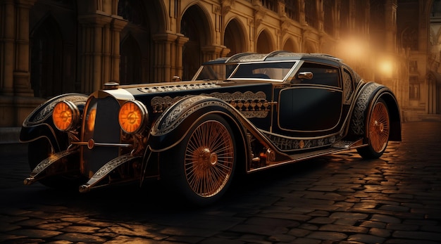Un concept car in design steampunk basato su auto d'epoca degli anni '30