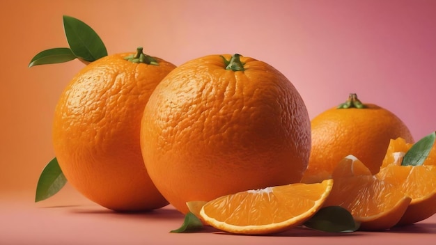 Un concetto di cibo d'arte arancione su arancione
