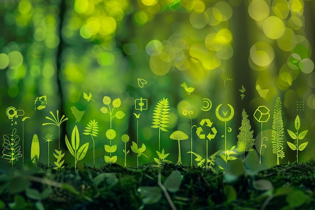 Un concetto di gestione forestale sostenibile con ai generativi ecoici
