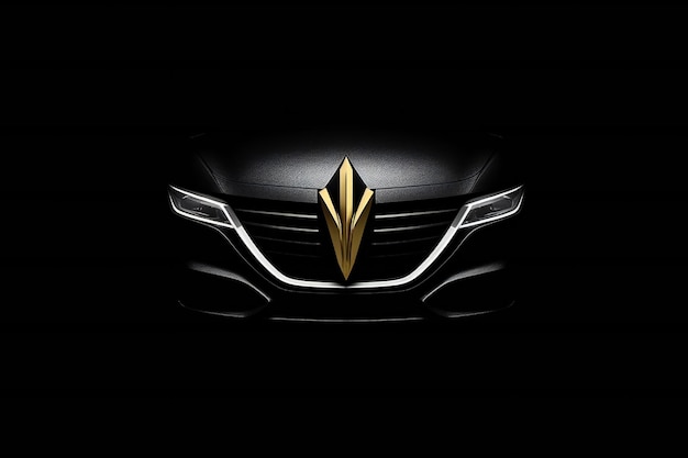 Un concetto di logo auto astratto nero