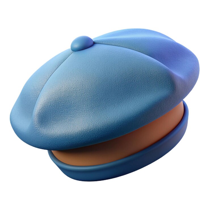un contenitore blu e marrone con un coperchio blu che dice blu su di esso
