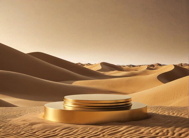 un contenitore d'oro nel deserto