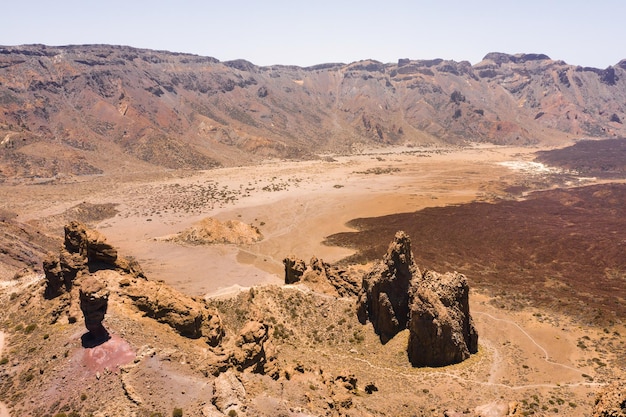 Un cratere nel Parco Nazionale del vulcano TeideUna vista marzianaTenerifeSpagna