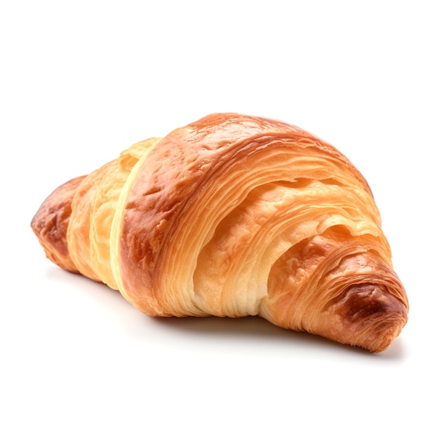 Un croissant con uno sfondo bianco e la scritta "francese".