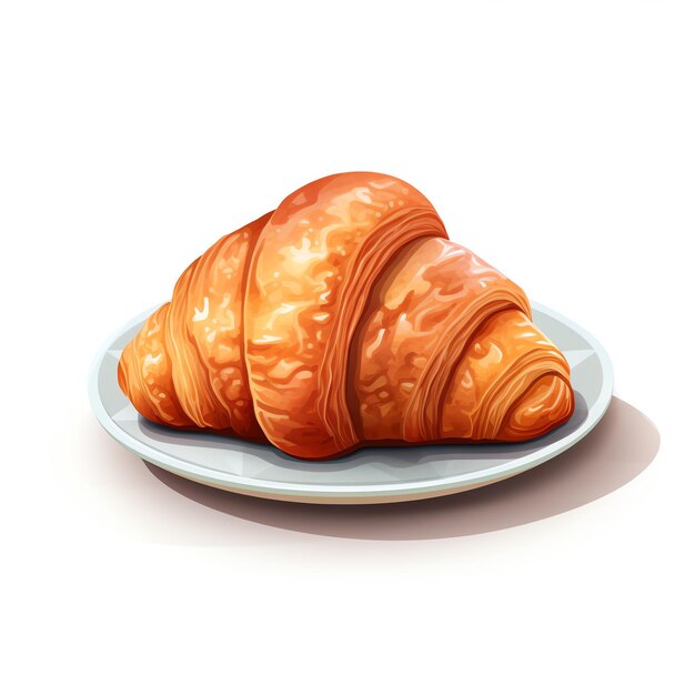 un croissant su un piatto