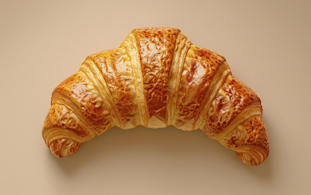 Un croissant sullo sfondo tradizionale foto pubblicitaria professionale di cibo ai generato