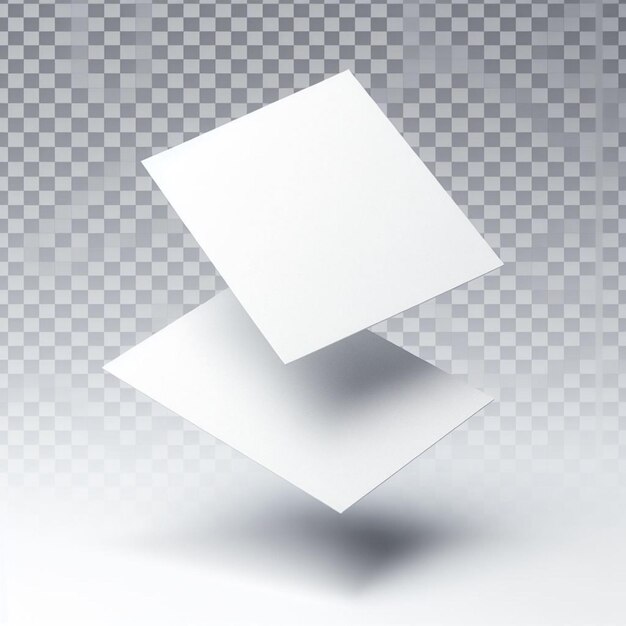 un cubo bianco con una carta bianca al centro