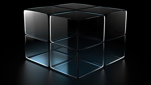 Un cubo nero con una base quadrata che dice "il fondo".