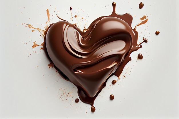 Un cuore fatto di cioccolato IA generativa