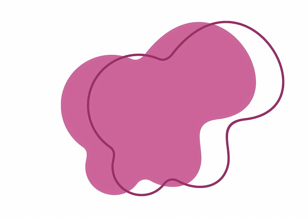 un cuore rosa con una coda rosa e un cerchio rosa