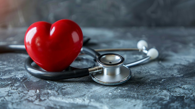Un cuore rosso su uno sfondo bianco donato per il concetto di assistenza ospedaliera