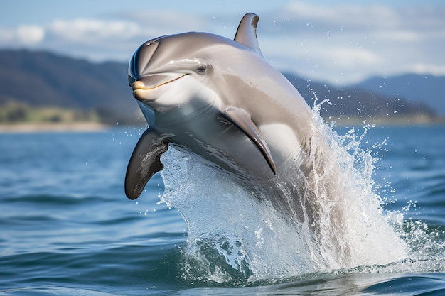 Un delfino che salta fuori dall'acqua