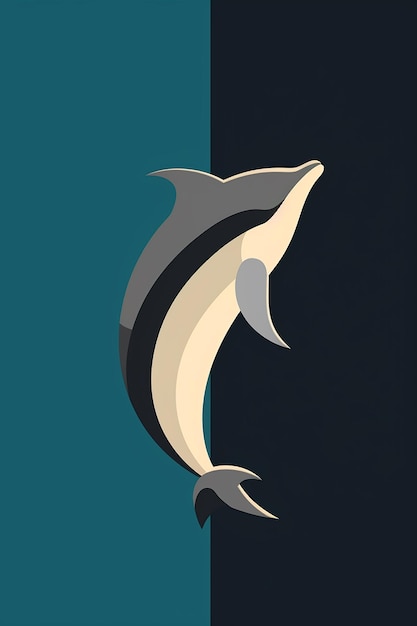 Un delfino con un delfino sulla testa