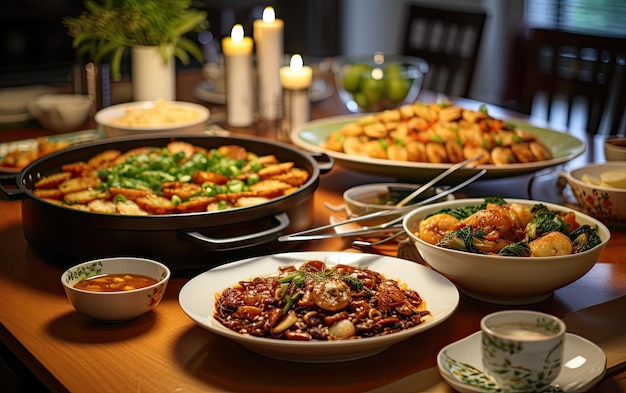 Un delizioso banchetto cinese per le riunioni familiari