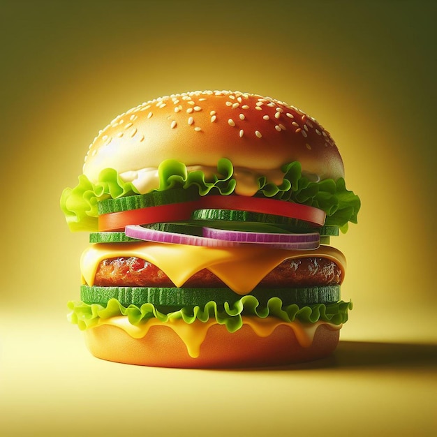 un delizioso hamburger generato dall'AI