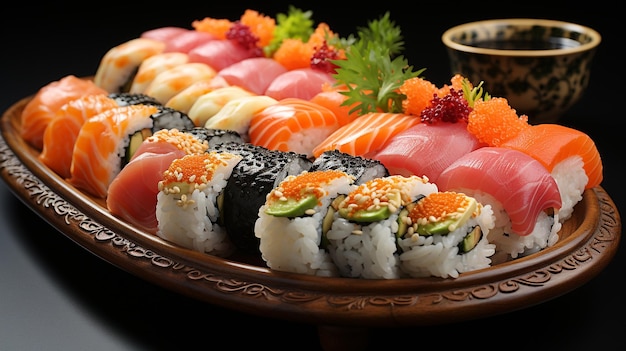 Un delizioso piatto di sushi