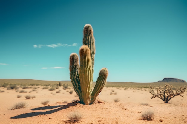 Un deserto e un cactus Caldo clima estivo