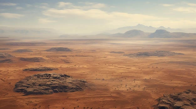 Un deserto visto dall'aria