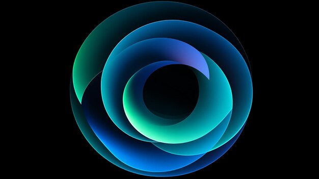 un design colorato con un cerchio al centro