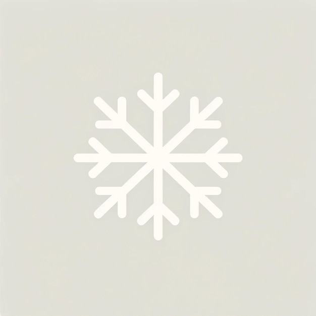 Un design grafico minimalista con un semplice tema invernale di fiocchi di neve bianchi